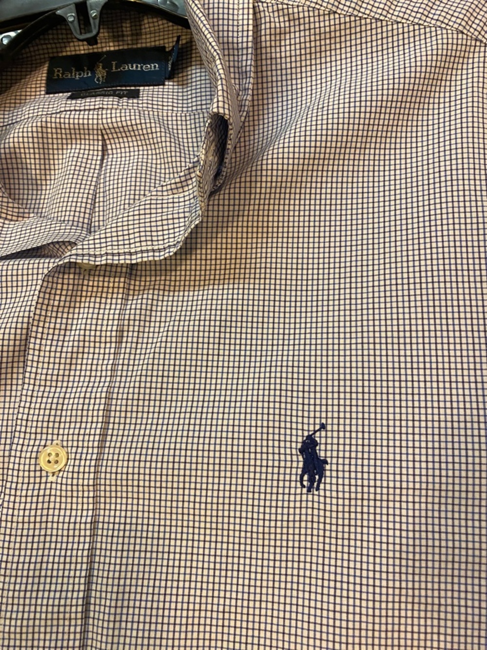 Ralph Lauren Blue Label Men's Button-Down Micro-Check Shirt - Blue/White